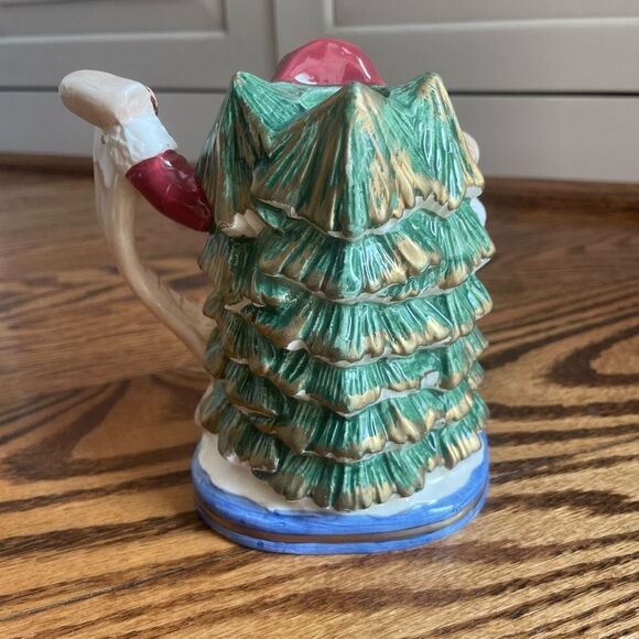 Vintage 1993 Fitz and Floyd Omnibus North Pole Express Santa Candle Holder - Picture 3 of 4